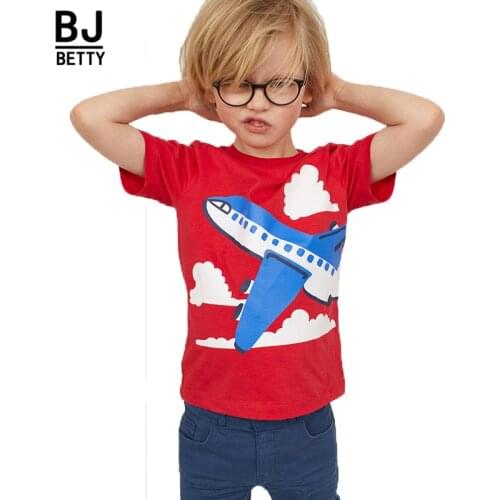 Summer Fashion Girl &Boys Groot T Shirt Short Sleeve Soft Childrens Shirt Cotton Tops Cartoon Clothes Plane Clouds Kid BBT071