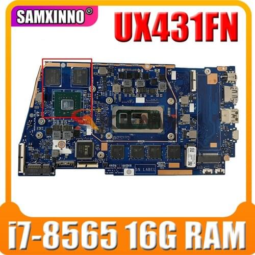 UX431FN mainboard REV2.0 For UX431F UX431FN i7-8565 CPU 16G RAM laptop motherboard 100% Tested Working