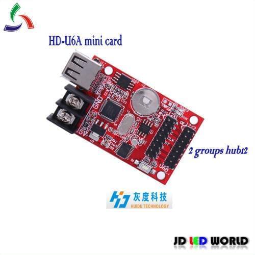 U6A HD-U6A P10 semi-outdor and outdoor red/green/yellow/white/blue LED scrolling message sign mini controller card