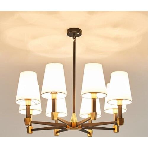 New Chinese style garden simple creative living room bedroom study dining room lamp duplex building Chinese style villa