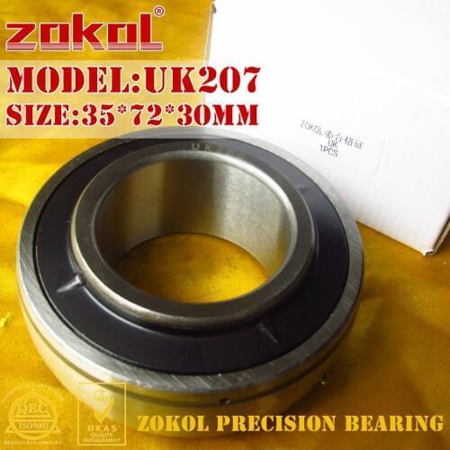ZOKOL bearing UK207 Taper hole 190507 Pillow Block Ball Bearing 35*72*30mm