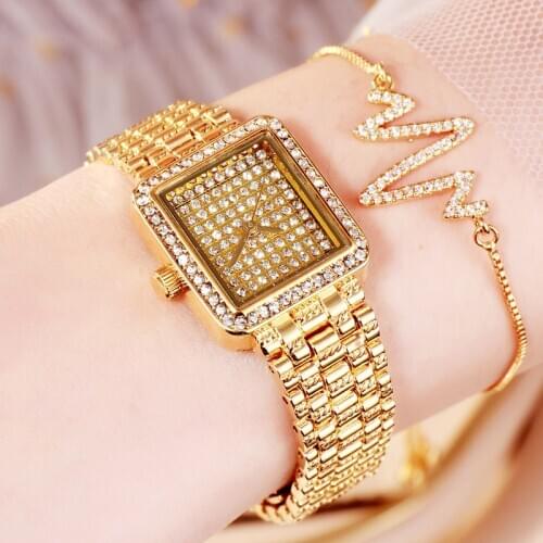 Luxury Full Diamond Womens Watch Crystal Ladies Bracelet Wrist Watches Clock relojes Quartz ladies watches for women 9102935