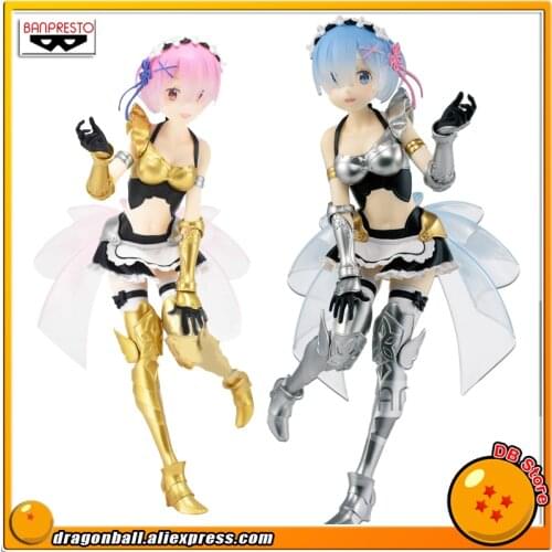 SALE0a Japan Anime "Re:ZERO -Starting Life in Another World-" Original Banpresto EXQ Collection Figure - Rem Ram Maid Armor ver