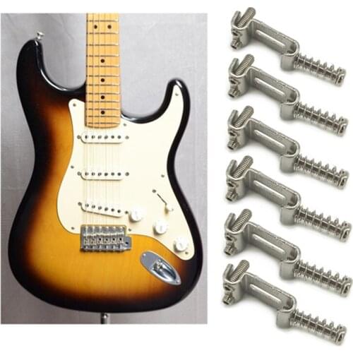 6 PCS Bridge Pull String Code Electric Guitar Saddle for Electric Guitar Accessories Guitar Accessories Electric Guitar Bridge