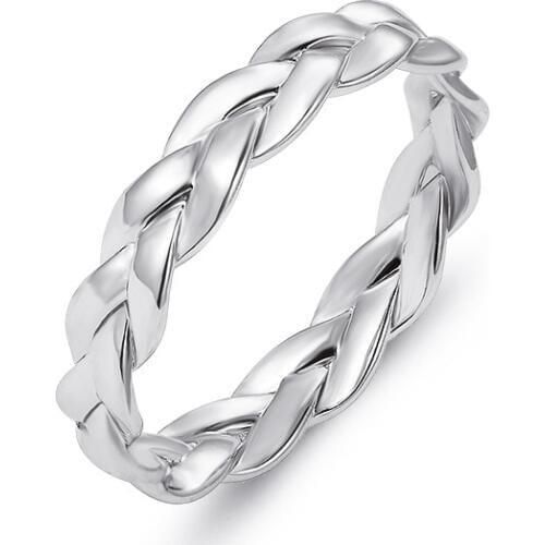 ZMZY Wave Ring Finger Fashion Stackable Rings for Women Luxury Brand Braid Shape Dainty Vintage Ring Princess Jewelry Gift