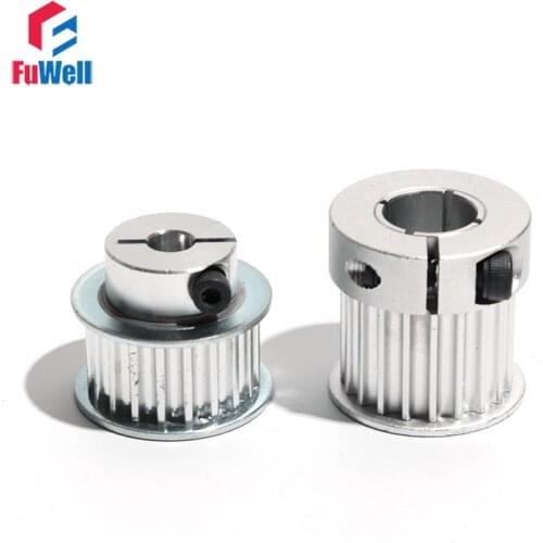 HTD5M Timing Pulley 18T Clamp Type 16/21mm Belt Width Toothed Belt Pulleys 5/6/6.35/7/8/10/12/16mm 18Teeth Transmission Pulley