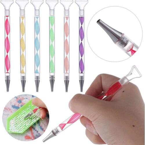 1 Set 5D Resin Diamond Painting Pen Point Drill Pens Anti-Slip Diamond Painting Mat Cross Stitch Embroidery DIY Craft Accessory