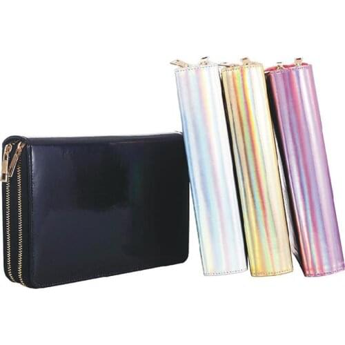 1Pcs Nail Art Stamping Plate Holder 96/216 Slots 6*12cm/5.5*5.5cm/6*6cm Empty Case Aurora Rainbow Template Organizer Bag K-7