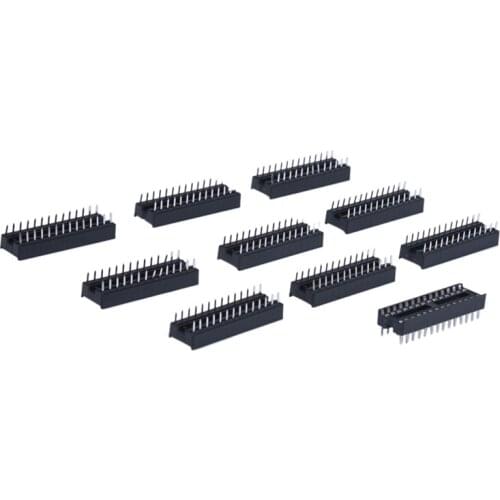 10 pcs 28 Pin DIP IC Socket Adapter Solder Type