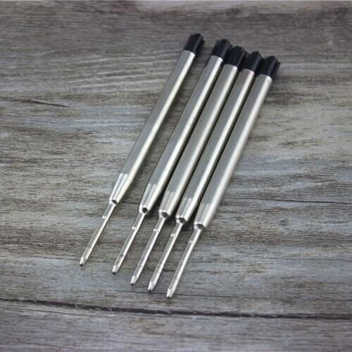 10pcs Universal Standard Metallic Ballpoint Pen Replacement Refill 0.7mm black and blue