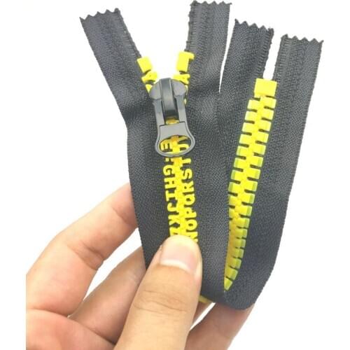 8# New Design Colorful Letters Teeth Resin Zipper Close End 20cm 4Pcs DIY Clothes Accessories