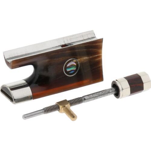 Ox Horn Wood Violin Bow Frog with Screw for Violinist Fiddle Player
