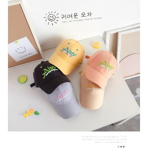Childrens Embroidery Caps Spring And Summer Hit The Color Tide Boys And Girls Baseball Caps Travel Sun Hats New Products Hot