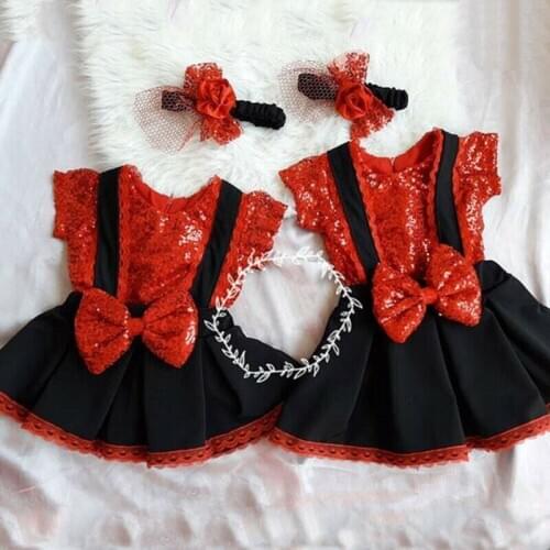 1-4T Toddler Kids Baby Girls Clothes Short Sleeve Sequins Lace Mini Dress Elegant Cute Sweet Formal Party Club Dresses