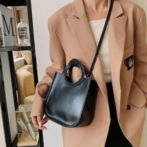 Womens Bag Designer Luxury PU Leather Retro Circle Flap Bag Shopper Bag Clutch Sac De Luxe Femme Holiday Shoulder Bag Handbag