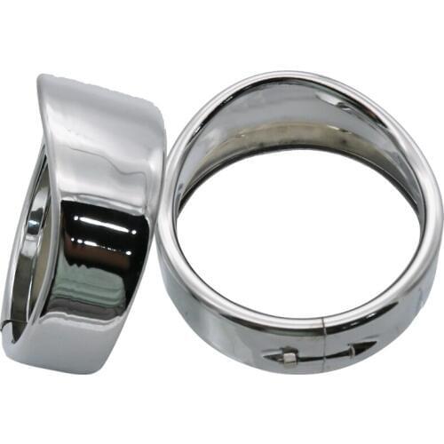 4.5" 4 1/2 Motorcycle Fog Passing Lamp Visor Style Trim Ring for 1994-2013 Road King 1983-2013 Touring Bikes
