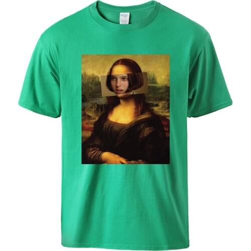 Mona Lisa Pulp Fiction Tshirt Man Causal Short Sleeve Tops Tees Tshirt 2021 Summer 100% Cotton Male Tee Vintage Movie Print Top