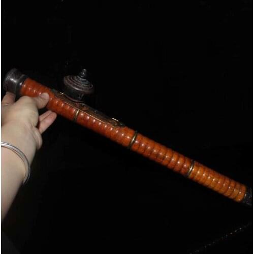 Exquisite old Chinese bone smoke gun tobacco rod smoking pipe