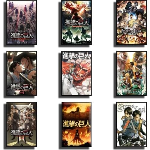 Attack On Titan Anime Figure Poster Canvas Paintings and Prints Modern Cuadros Art Decoration Mural Home Kids Room Decor