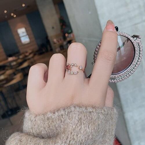 Flower Rings Copper Material Sweet Elegant Rings Jewelry Gifts for Girls BH
