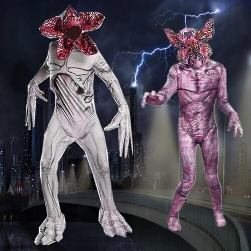 Halloween Spoof Costume for Kids Stranger Things Man-eater Flower Scary Fortress Cosplay Carnival Carnival Party Creepy Clothes