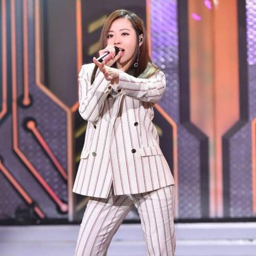 Patads French womens simple striped suit in autumn and winter severine v7093e