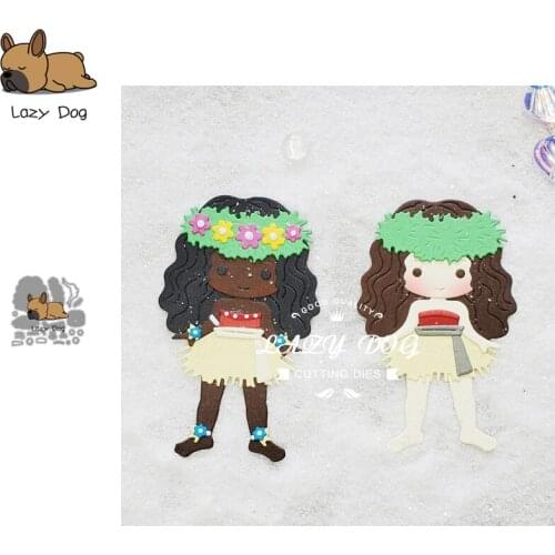 Summer Hula Metal Cutting Dies Scrapbooking Stencil DIY Mold Knife Craft Embossing Die Cuts Card Making New Dies For 2020