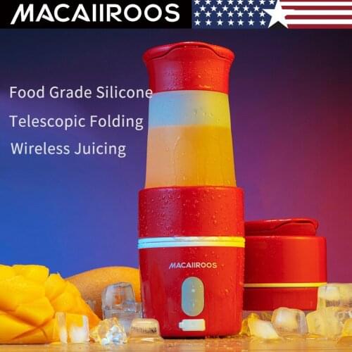 Macaiiroos Folding Juice Cup USB Charging Type Portable Juicer Juicer Fruit Blender Baby Food Milkshake