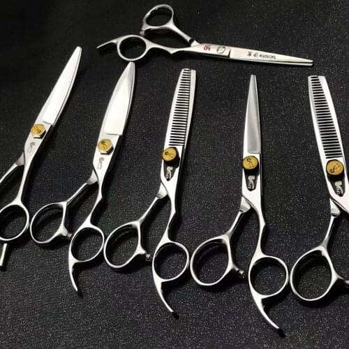 6 Professional Hair Salon Structure Scissors Set Cutting Barber Haircut Thinning Shear Scissors Hairdressing Hair Tools Scissors