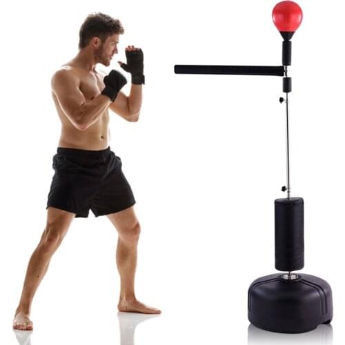 Adjustable Boxing Speed Response Target Stand Punching Bag With 360 Reflex Bar Training Boxing Ball Home Gym Fitness Equipment