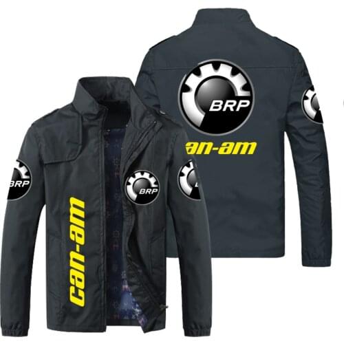 2021 New Autumn Winter Men Jackets Coats BRP Can-am Logo Print Jacket Casual Windbreaker Harajuku Streetwear Trend Bomber Jacket