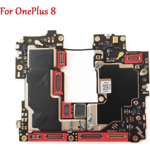 Tested Full Work Original Unlock Motherboard For OnePlus 8 OnePlus8 Logic Flex Cable Circuit Electronic Panel Mainboard