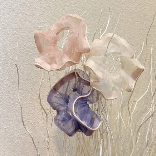 Simple Bright Scrunchies Elastic Hair Bands for Women Elegant Head Ponytail Rope Hair Tie Female Fashion Girls Hair Accessories