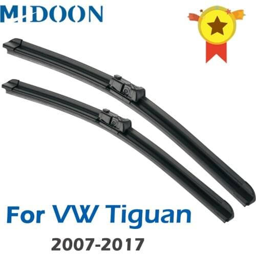 MIDOON Wiper LHD Front Wiper Blades For VW Tiguan MK1 2007 - 2017 2008 2009 2010 2012 2016 Windshield Windscreen Window 24"+21