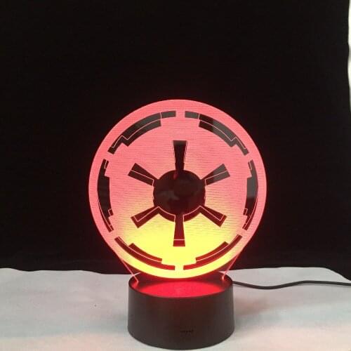 Rudder Design 3D LED Night Light Illusion Acrylic 7 Colors Changing USB Remote Touch Switch Baby Bedroom Decor Sleeping Lighting