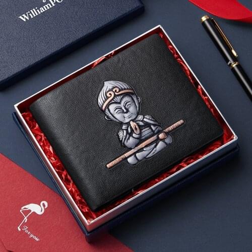 Special cowhide wallet mens leisure personality card holder coin Fashion Wallet