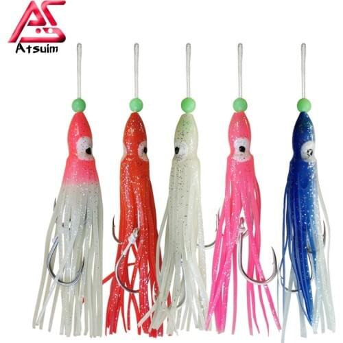 AS Glow Octopus Squid Skirts Hooks Inchiku Jig Slow Fast Jigging Metal Lead Falling Saltwater Fishing Bait Pesca Assist Tackle