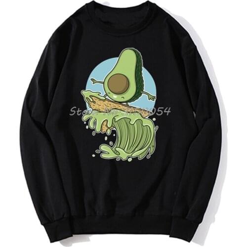 Avocado Surfer Vintage Fashion MenS Hoodie Vintage Hipster Funny Spring Autumn Men Pullover Sweatshirts Harajuku Streetwear