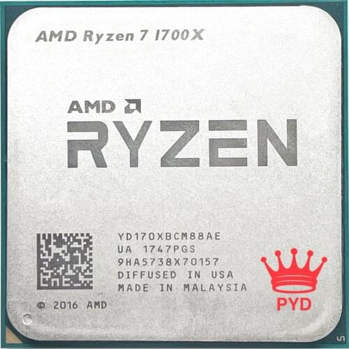 AMD Ryzen 7 1700X R7 1700X 3.4 GHz Eight-Core CPU Processor YD170XBCM88AE Socket AM4