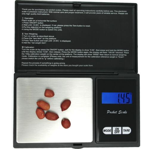 100g 500g x 0.01g high precision Digital kitchen Scale Jewelry Gold Balance Weight Gram LCD Pocket weighting Electronic Scales