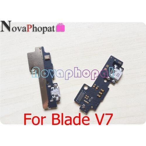 Novaphopat Charger Port For ZTE Blade V7 USB Dock Charging Port Data Transfer Connect Connector Flex Cable Board Microphone