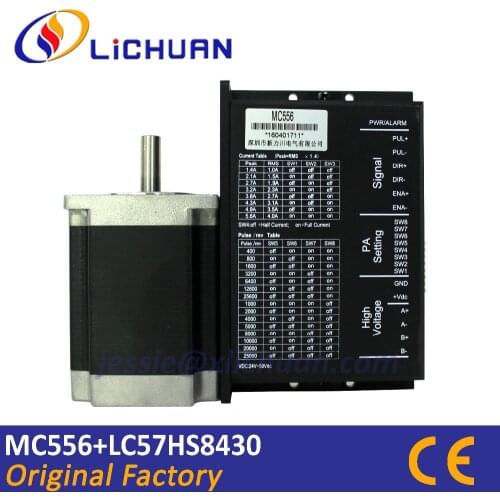 2.5A 2-phase stepper driver cnc machine nema 23 1.8Nm hybrid step motor and stepping drive speed controller kit