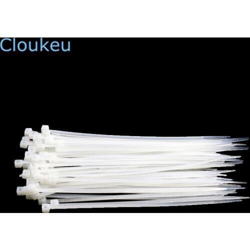 20Pcs) white 5*400mm Self-locking nylon cable tie Plastic wire harness tie wrap