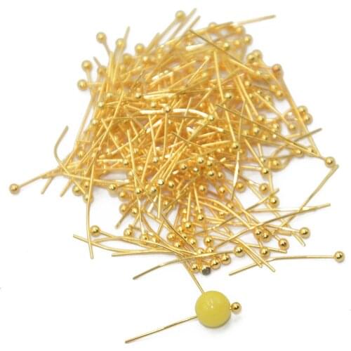 200 Pcs Round Ball Headpins Craft Findings Jewellery Making Earrings 20mm