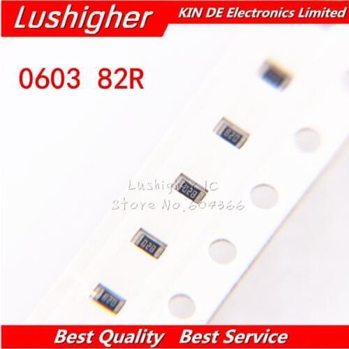 300PCS 0603 SMD Resistor 5% 82R Ohm 820 82ohm