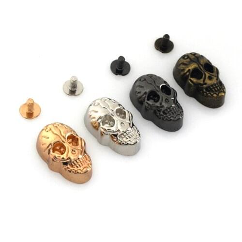 5pcs Metal Gothic Skull Ghost Rivets Screwback Conchos Punk Studs Leather Craft Bag Belt Garment Hat Shoes Decor DIY