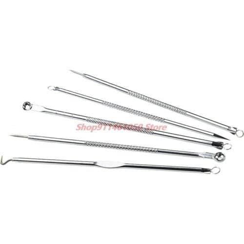 5Pcs Blackhead Extractor Black Dots Cleaner Acne Blemish Remover Needles Set Black Spots Pore Cleanser Tools New