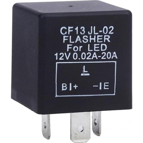 CF14 12V 0.1-20A Dust-proof Short Shell Tripod LED Flasher Automotive Relay Normally Open Plastic Auto Vehicle Electronic Parts
