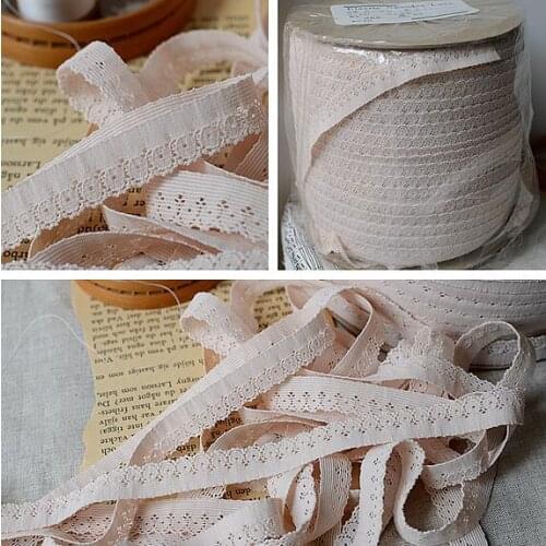 5 Meters Pink Elastic Lace Stretchy 1.4CM Wide Lace Trim Elastic Lace Trim Ribbon Sewing Craft DIY Garment