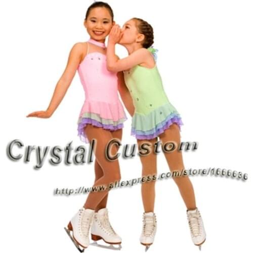 Hot Sales Figure Ice Skating Dresses For Girls With Spandex New Brand Figure Skating Competition Dress DR2541
